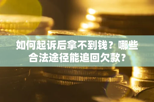 武汉如何起诉后拿不到钱？哪些合法途径能追回欠款？