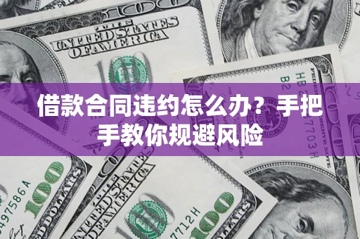 武汉借款合同违约怎么办？手把手教你规避风险