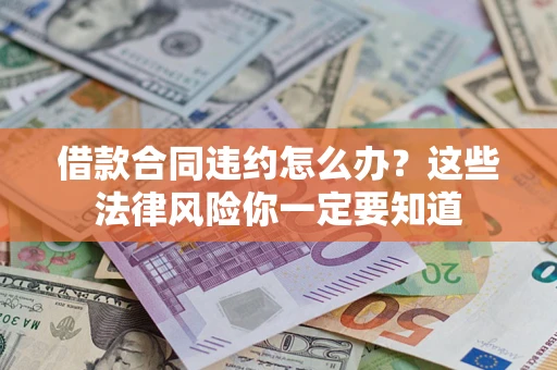 武汉借款合同违约怎么办？这些法律风险你一定要知道