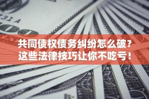 武汉共同债权债务纠纷怎么破？这些法律技巧让你不吃亏！