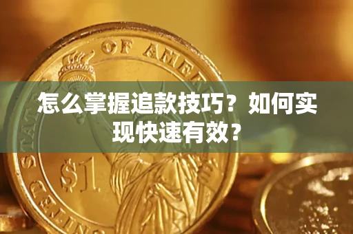 武汉怎么掌握追款技巧？如何实现快速有效？