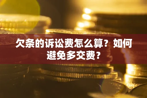 武汉欠条的诉讼费怎么算？如何避免多交费？