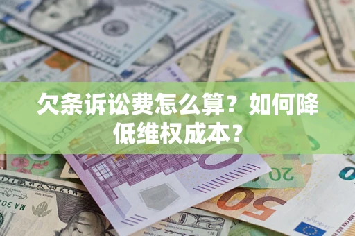 武汉欠条诉讼费怎么算？如何降低维权成本？