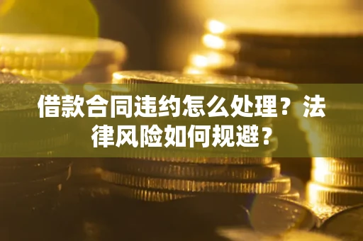 武汉借款合同违约怎么处理？法律风险如何规避？