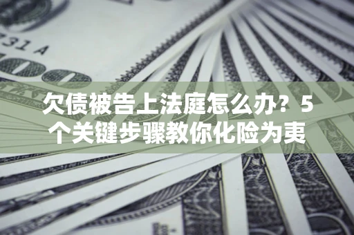 武汉欠债被告上法庭怎么办？5个关键步骤教你化险为夷