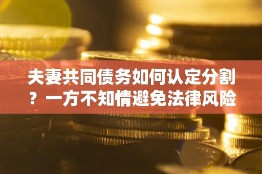 武汉夫妻共同债务如何认定分割？一方不知情避免法律风险必看！